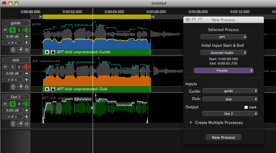 Create Process- Playback Range 1